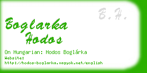 boglarka hodos business card
