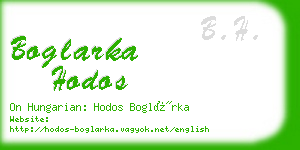 boglarka hodos business card